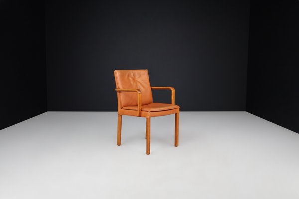 Armchairs in Bentwood and Cognac Leather attributed to Walter Knoll for Walter Knoll / Wilhelm Knoll, Germany, 1970a, Set of 2-TRW-1733717