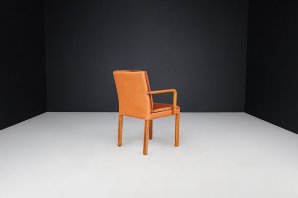 Armchairs in Bentwood and Cognac Leather attributed to Walter Knoll for Walter Knoll / Wilhelm Knoll, Germany, 1970a, Set of 2-TRW-1733717