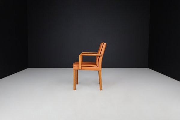 Armchairs in Bentwood and Cognac Leather attributed to Walter Knoll for Walter Knoll / Wilhelm Knoll, Germany, 1970a, Set of 2-TRW-1733717