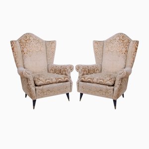 Armchairs in Damask Fabric, 1950s, Set of 2-XSG-1268156