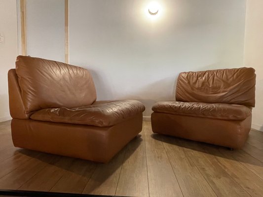 Armchairs in Leather from Ligne Roset, Set of 2-LA-1098576