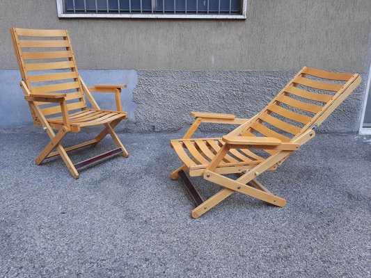 Armchairs in Light Wood from Fratelli Reguitti, 1980s, Set of 2-OHK-1257327