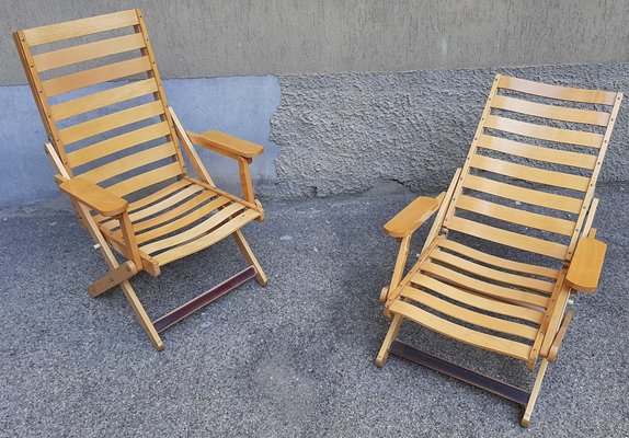 Armchairs in Light Wood from Fratelli Reguitti, 1980s, Set of 2-OHK-1257327