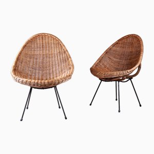 Armchairs in Rattan, Set of 2-VJY-2021277