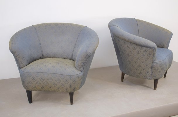 Armchairs in Style of Ico Parisi, Italy, 1950s, Set of 2-AOL-1288973