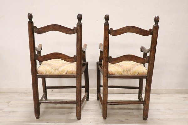 Armchairs in Walnut, 18th Century, Set of 2-DCO-1757162