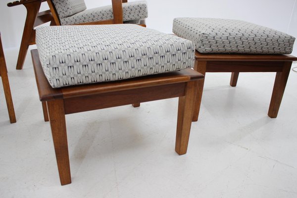 Armchairs & Stools by Antonin Heythum, Czechoslovakia, 1930s, Set of 4-TZ-659707