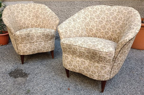 Armchairs with Conical Legs, 1950s, Set of 2-OHK-1738970