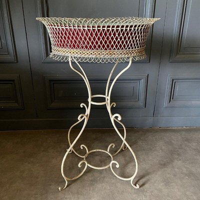 Arras Planter in Iron and Woven Metal-QKG-2023279