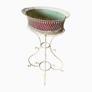 Arras Planter in Iron and Woven Metal-QKG-2023279