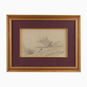 Arseny Ivanovich Meshchersky, Crimean Landscape, 19th-20th Century, Work on Paper, Framed-WMV-1129824