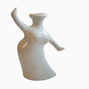 Art Ceramic Female Figurine Vase by Michael Lambert-NUX-1187738