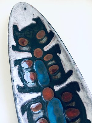 Art Ceramic Surfboard Bowl Dish by Rogier Vandeweghe for Perignem Studio, Belgium, 1960s-RQV-1807736