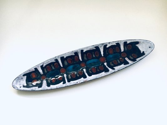 Art Ceramic Surfboard Bowl Dish by Rogier Vandeweghe for Perignem Studio, Belgium, 1960s-RQV-1807736