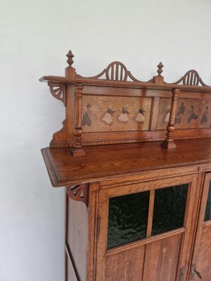 Art & Crafts Buffet Cabinet with Dutch Scenery, 1890s-DGW-2035324