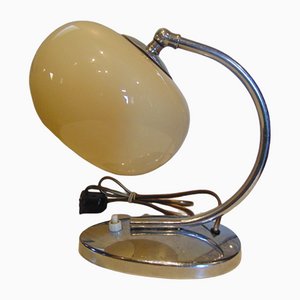 Art Dec Nickel-Plated Brass Lamp, 1920s-CAQ-1083016