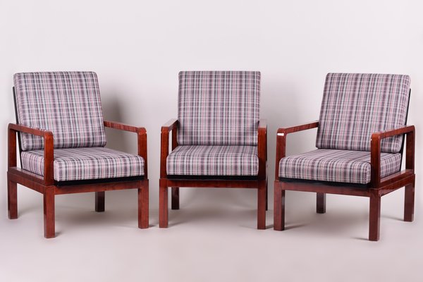 Art Deco Adjustable Armchairs, 1930s, Set of 3-WHY-1780371