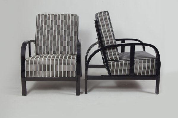 Art Deco Adjustable Armchairs, Former Czechoslovakia, 1930s, Set of 2-WHY-1790697