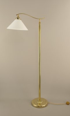 Art Deco Adjustable Brass Floor Lamp, Münich, 1930s-KDB-1811177