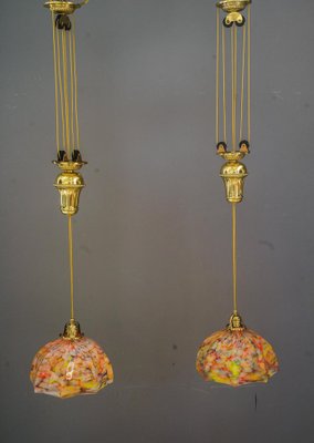 Art Deco Adjustable Pendant Light, Vienna, 1920s-SPD-1794498