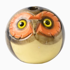 Art Deco Alabaster Owl Pen Stand, 1960s-IXK-1819569