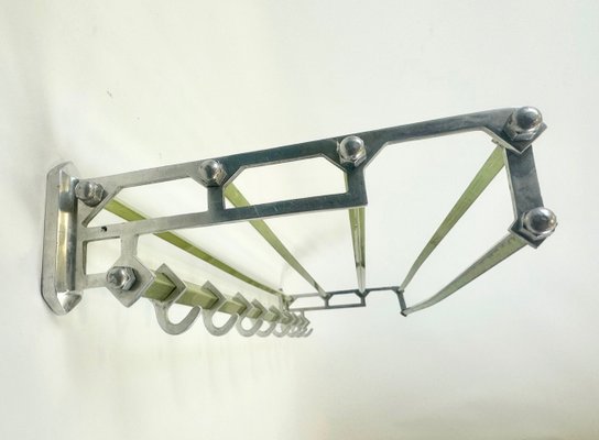 Art Deco Aluminium Coat Rack, 1950s-ZCY-2032495