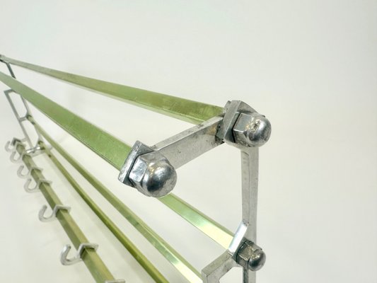 Art Deco Aluminium Coat Rack, 1950s-ZCY-2032495