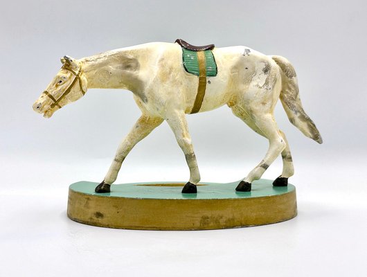 Art Deco Aluminium Desk Tray with Horse Figure, 1930s-ZCY-1727120