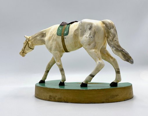 Art Deco Aluminium Desk Tray with Horse Figure, 1930s-ZCY-1727120