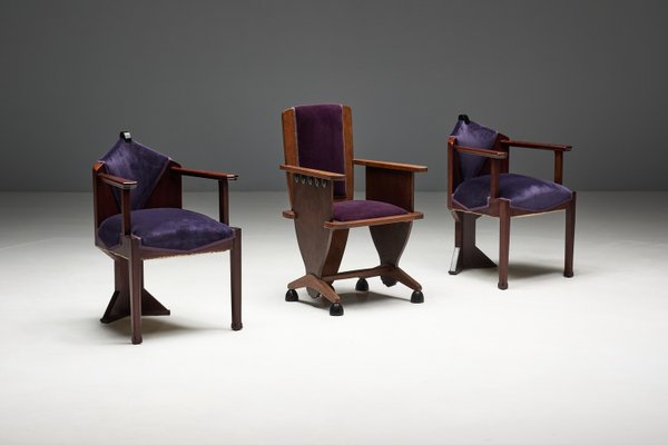 Art Deco Amsterdam School Armchair, 1930s-GW-2038168