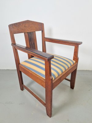 Art Deco Amsterdam School Armchairs in Oak & Ebony, 1920s, Set of 2-AXJ-2021933