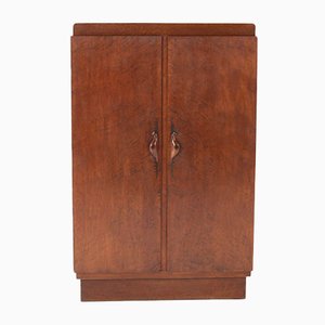 Art Deco Amsterdam School Burlwood Armoire from 't Woonhuys Amsterdam-MY-745501