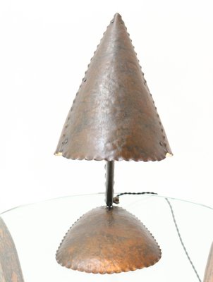 Art Deco Amsterdam School Hammered Metal Table Lamp by Johan Verhey, 1930s-MY-912526