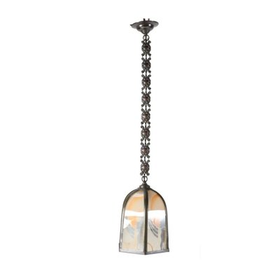 Art Deco Amsterdamse School Brass Pendant Lamp, 1920s-MY-1789003