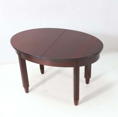 Art Deco Amsterdamse School Extendable Dining Table in Walnut by Fa. Drilling, 1920s-MY-1703794