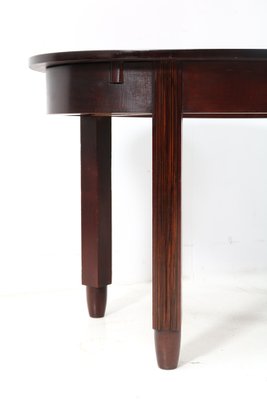 Art Deco Amsterdamse School Extendable Dining Table in Walnut by Fa. Drilling, 1920s-MY-1703794