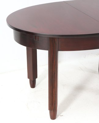 Art Deco Amsterdamse School Extendable Dining Table in Walnut by Fa. Drilling, 1920s-MY-1703794