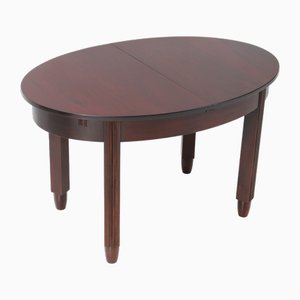 Art Deco Amsterdamse School Extendable Dining Table in Walnut by Fa. Drilling, 1920s-MY-1703794