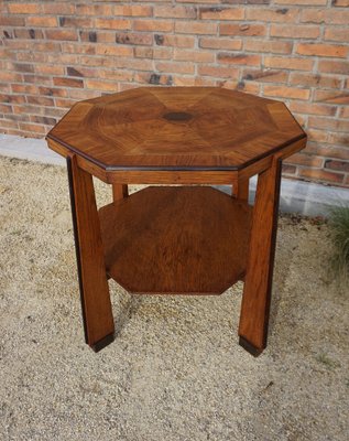 Art Deco Amsterdamse School Oak Coffee or Side Table, Netherlands, 1920s-EA-1445088