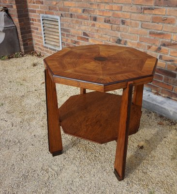 Art Deco Amsterdamse School Oak Coffee or Side Table, Netherlands, 1920s-EA-1445088