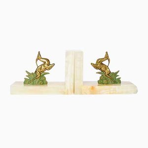 Art Deco Antelope Bookends, 1930s, Set of 2-IXK-686321