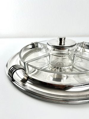 Art Deco Appetizer Tray by Luc Lanel from Christofle, 1920s-KKG-1706314