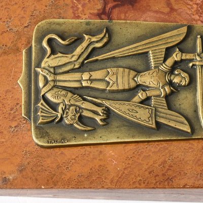 Art Deco Archangel Michael Paperweight by Jacques Talmar, 1940s-IXK-1436202