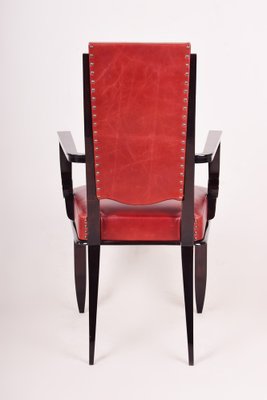 Art Deco Armchair in Leather attributed to Jules Leleu, France, 1920s-WHY-1780365