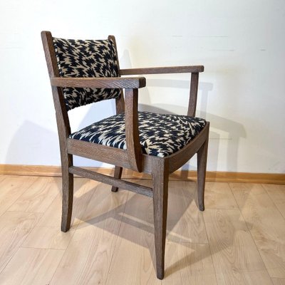 Art Deco Armchair in Limed Oak by De Coene Fères, 1935-NNB-1772830