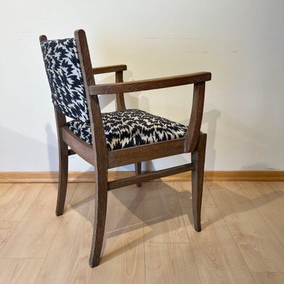 Art Deco Armchair in Limed Oak by De Coene Fères, 1935-NNB-1772830