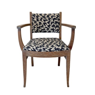 Art Deco Armchair in Limed Oak by De Coene Fères, 1935-NNB-1772830