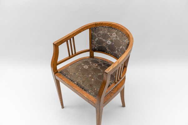 Art Deco Armchair with Gustav Klimt Upholstery Fabric, Austria, 1930s-KQB-1802360