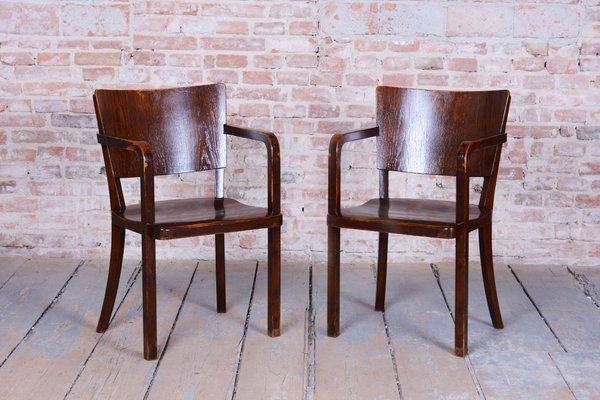 Art Deco Armchairs attributed to J. Halabala for Up Zavody, Czech, 1930s , Set of 2-WHY-2042124