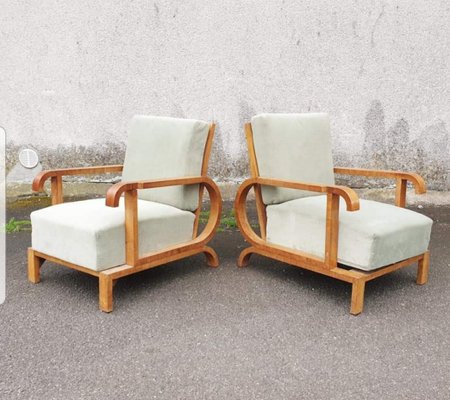 Art Deco Armchairs, Austria, 1930s, Set of 2-PUG-925727